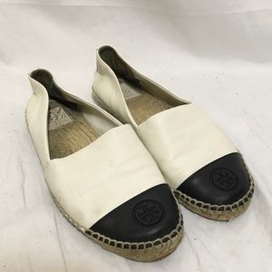 Tory Burch Colorblock Leather Espadrille Flat 8.5